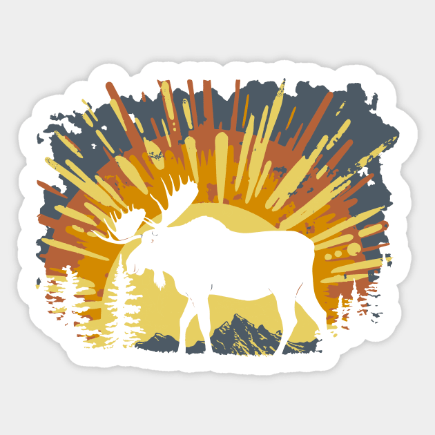 Moose Sticker by Wintrly